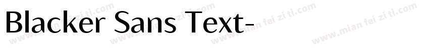 Blacker Sans Text字体转换